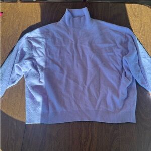 Hatch Lavender Women's Turtleneck Sweater, 100% cashmere